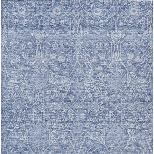 Homeroots 3' Artichoke Green And Ivory Floral Area Rug – Stylish, Washable, Indoor/Outdoor Design For Any Space 5' X 8' Polyester 604672