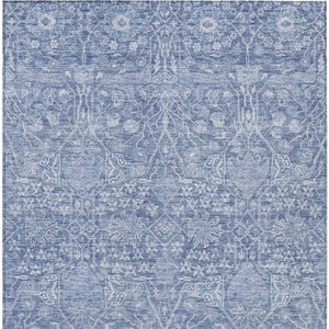 Homeroots 3' Artichoke Green And Ivory Floral Area Rug – Stylish, Washable, Indoor/Outdoor Design For Any Space 8' X 10' Polyester 604674