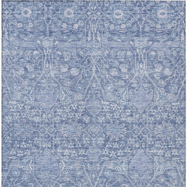 Homeroots 3' Artichoke Green And Ivory Floral Area Rug – Stylish, Washable, Indoor/Outdoor Design For Any Space 8' X 10' Polyester 604674