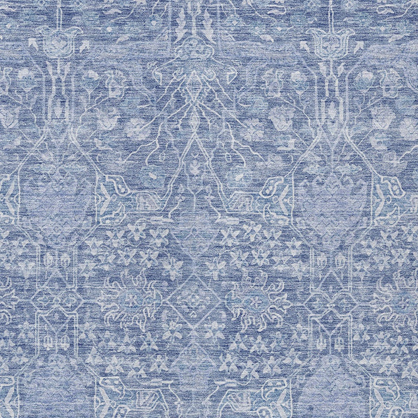 Homeroots 3' Artichoke Green And Ivory Floral Area Rug – Stylish, Washable, Indoor/Outdoor Design For Any Space 9' X 12' Polyester 604675