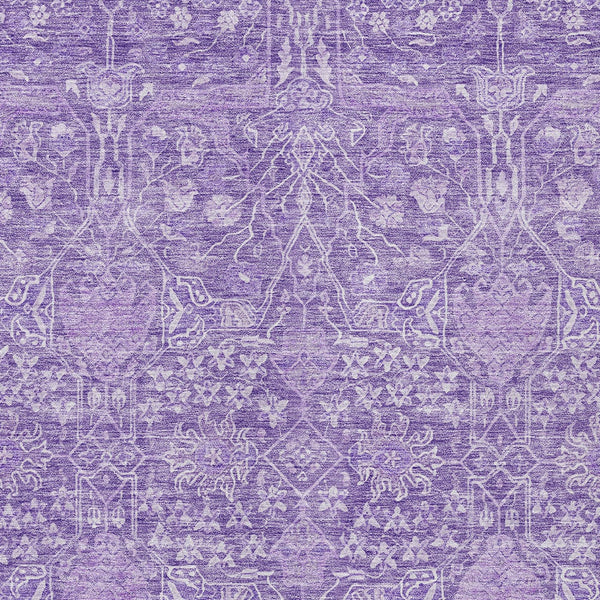 Homeroots 3' Artichoke Green And Ivory Floral Area Rug – Stylish, Washable, Indoor/Outdoor Design For Any Space 5' X 8' Polyester 604678