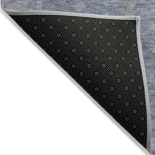 HomeRoots 9' Denim Blue and Gray Oriental Washable Area Rug - Stylish, Durable, Indoor/Outdoor Comfort Solution 604717