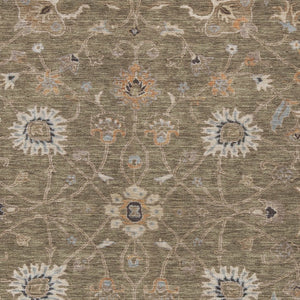 Homeroots 3' Black Brown And Ivory Floral Washable Rug – Perfect For Indoor And Outdoor Spaces, Durable Design 5' X 8' Polyester 604750