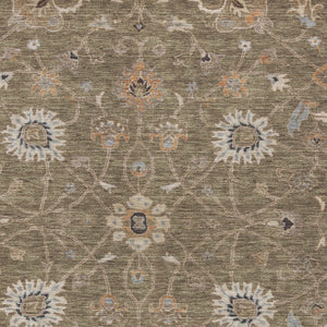 Homeroots 3' Black Brown And Ivory Floral Washable Rug – Perfect For Indoor And Outdoor Spaces, Durable Design 8' X 10' Polyester 604752