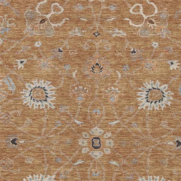 Homeroots 3' Black Brown And Ivory Floral Washable Rug – Perfect For Indoor And Outdoor Spaces, Durable Design 5' X 8' Polyester 604756