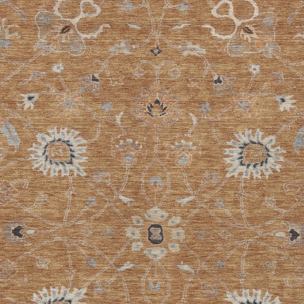 Homeroots 3' Black Brown And Ivory Floral Washable Rug – Perfect For Indoor And Outdoor Spaces, Durable Design 8' X 10' Polyester 604758