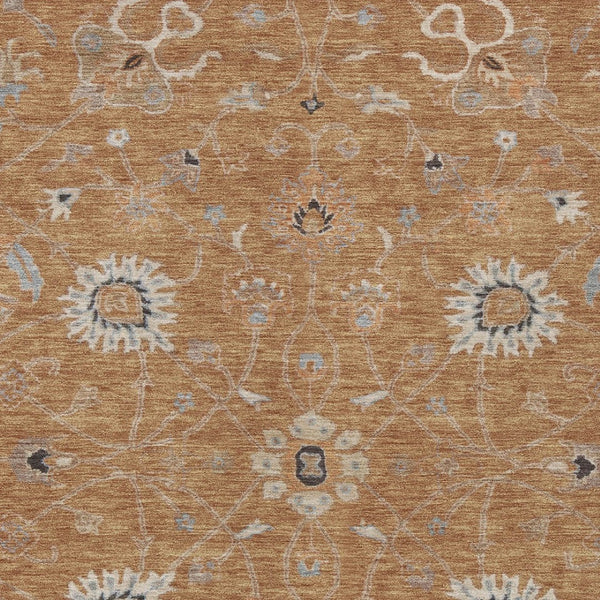 Homeroots 3' Black Brown And Ivory Floral Washable Rug – Perfect For Indoor And Outdoor Spaces, Durable Design 9' X 12' Polyester 604759