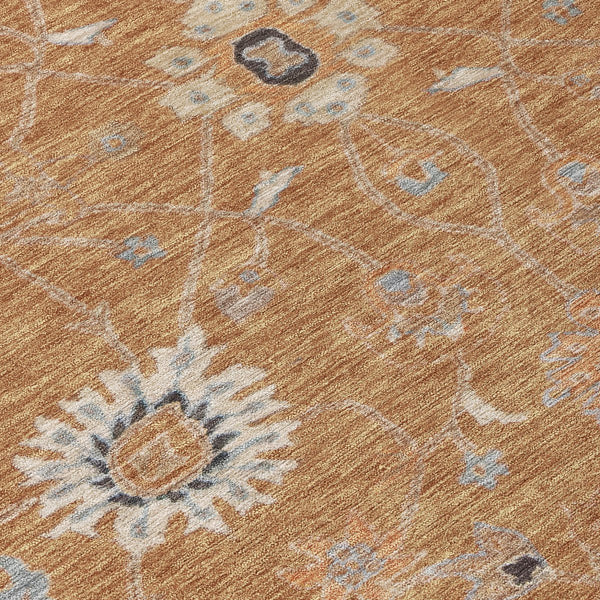 Homeroots 3' Black Brown And Ivory Floral Washable Rug – Perfect For Indoor And Outdoor Spaces, Durable Design 9' X 12' Polyester 604759