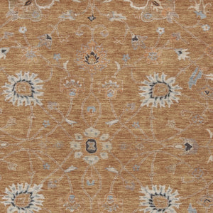 Homeroots 3' Black Brown And Ivory Floral Washable Rug – Perfect For Indoor And Outdoor Spaces, Durable Design 10' X 14' Polyester 604760