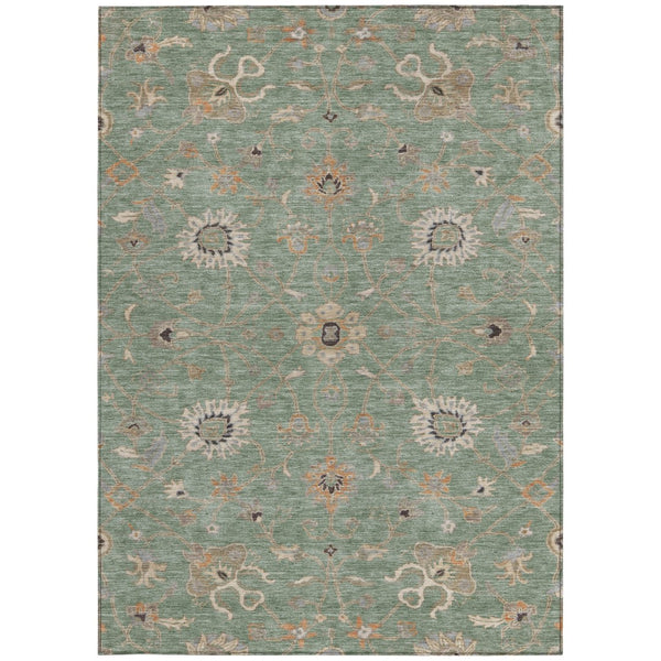 Homeroots 3' Black Brown And Ivory Floral Washable Rug – Perfect For Indoor And Outdoor Spaces, Durable Design 9' X 12' Polyester 604765