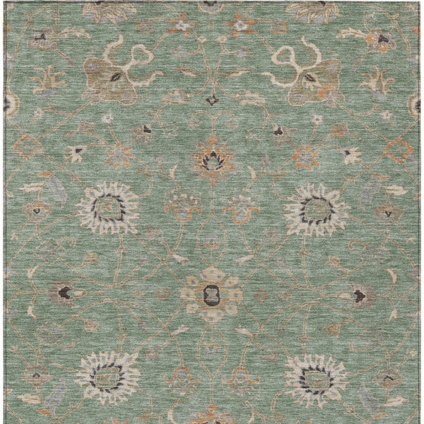 Homeroots 3' Black Brown And Ivory Floral Washable Rug – Perfect For Indoor And Outdoor Spaces, Durable Design 10' X 14' Polyester 604766