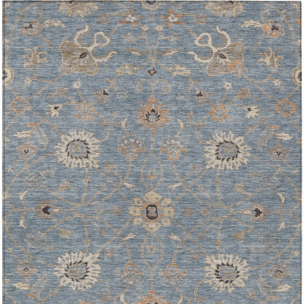 Homeroots 3' Black Brown And Ivory Floral Washable Rug – Perfect For Indoor And Outdoor Spaces, Durable Design 3' X 5' Polyester 604767