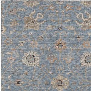 Homeroots 3' Black Brown And Ivory Floral Washable Rug – Perfect For Indoor And Outdoor Spaces, Durable Design 3' X 5' Polyester 604767