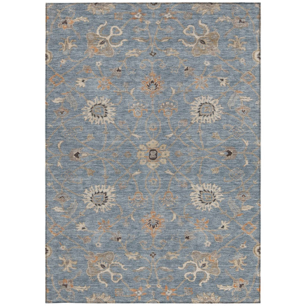 Homeroots 3' Black Brown And Ivory Floral Washable Rug – Perfect For Indoor And Outdoor Spaces, Durable Design 10' X 14' Polyester 604772
