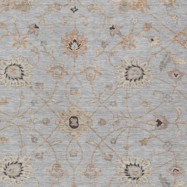 Homeroots 3' Black Brown And Ivory Floral Washable Rug – Perfect For Indoor And Outdoor Spaces, Durable Design 5' X 8' Polyester 604774