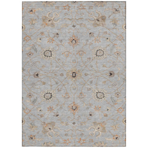 Homeroots 3' Black Brown And Ivory Floral Washable Rug – Perfect For Indoor And Outdoor Spaces, Durable Design 8' X 10' Polyester 604776