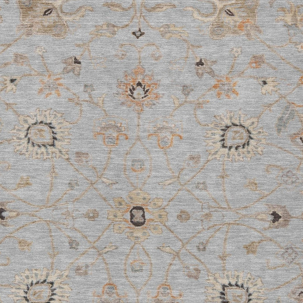 Homeroots 3' Black Brown And Ivory Floral Washable Rug – Perfect For Indoor And Outdoor Spaces, Durable Design 8' X 10' Polyester 604776