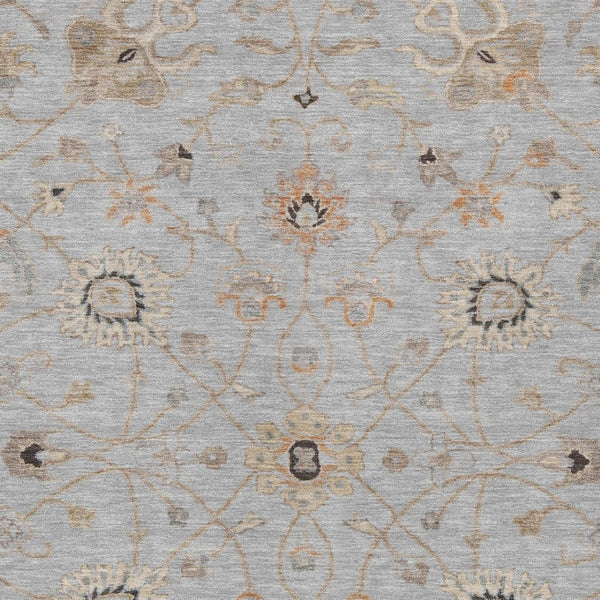 Homeroots 3' Black Brown And Ivory Floral Washable Rug – Perfect For Indoor And Outdoor Spaces, Durable Design 9' X 12' Polyester 604777