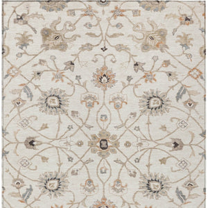 Homeroots 3' Black Brown And Ivory Floral Washable Rug – Perfect For Indoor And Outdoor Spaces, Durable Design 8' X 10' Polyester 604782