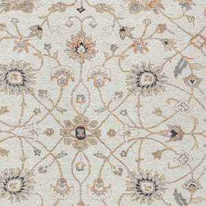 Homeroots 3' Black Brown And Ivory Floral Washable Rug – Perfect For Indoor And Outdoor Spaces, Durable Design 10' X 14' Polyester 604784