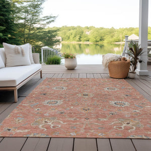 Homeroots 3' Black Brown And Ivory Floral Washable Rug – Perfect For Indoor And Outdoor Spaces, Durable Design 9' X 12' Polyester 604789