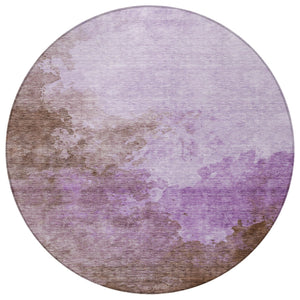 Homeroots 3' Green And Ivory Abstract Washable Area Rug For Indoor And Outdoor Spaces - Durable, Stylish Design 8' Round Polyester 604799