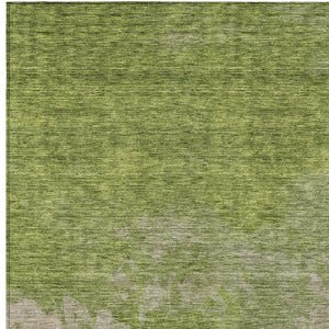 Homeroots 3' Green And Ivory Abstract Washable Area Rug For Indoor And Outdoor Spaces - Durable, Stylish Design 3' X 5' Polyester 604803