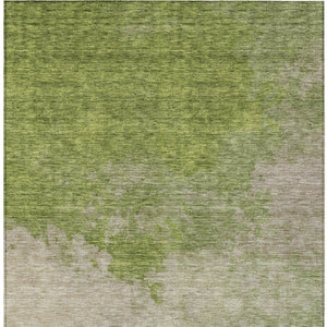 Homeroots 3' Green And Ivory Abstract Washable Area Rug For Indoor And Outdoor Spaces - Durable, Stylish Design 5' X 8' Polyester 604804