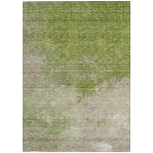Homeroots 3' Green And Ivory Abstract Washable Area Rug For Indoor And Outdoor Spaces - Durable, Stylish Design 9' X 12' Polyester 604807