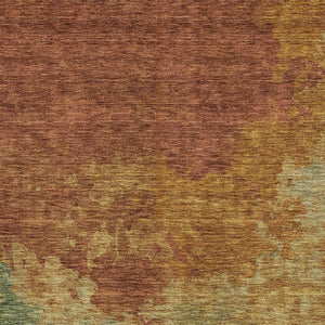 Homeroots 3' Green And Ivory Abstract Washable Area Rug For Indoor And Outdoor Spaces - Durable, Stylish Design 3' X 5' Polyester 604821