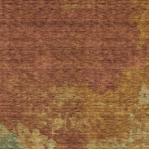 Homeroots 3' Green And Ivory Abstract Washable Area Rug For Indoor And Outdoor Spaces - Durable, Stylish Design 5' X 8' Polyester 604822