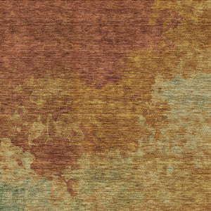 Homeroots 3' Green And Ivory Abstract Washable Area Rug For Indoor And Outdoor Spaces - Durable, Stylish Design 10' X 14' Polyester 604826