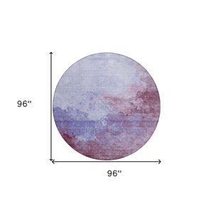 Homeroots 3' Green And Ivory Abstract Washable Area Rug For Indoor And Outdoor Spaces - Durable, Stylish Design 8' Round Polyester 604829