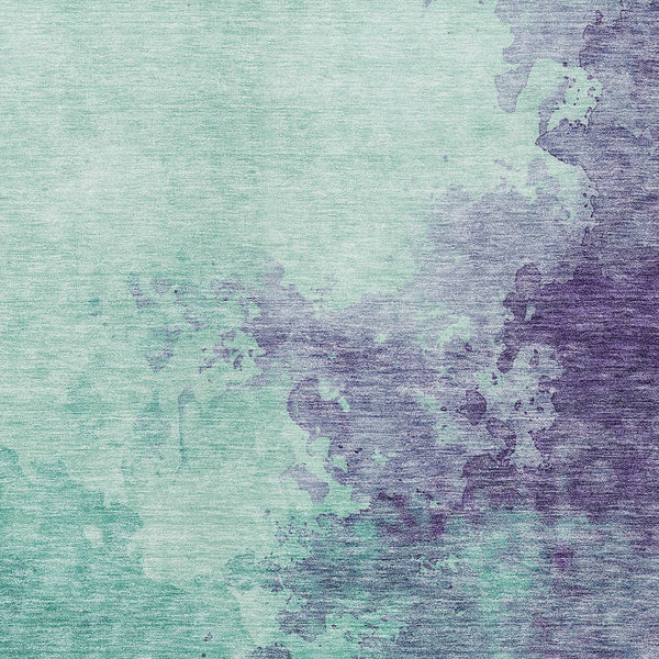 Homeroots 3' Green And Ivory Abstract Washable Area Rug For Indoor And Outdoor Spaces - Durable, Stylish Design 3' X 5' Polyester 604833