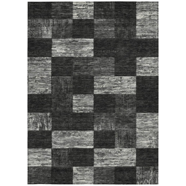 Homeroots 3' Beige And Gray Geometric Washable Area Rug - Perfect For Indoor And Outdoor Spaces, Stylish & Durable 3' X 5' Polyester 604851
