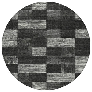 Homeroots 3' Beige And Gray Geometric Washable Area Rug - Perfect For Indoor And Outdoor Spaces, Stylish & Durable 8' Round Polyester 604853