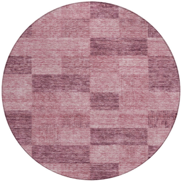 Homeroots 3' Beige And Gray Geometric Washable Area Rug - Perfect For Indoor And Outdoor Spaces, Stylish & Durable 8' Round Polyester 604859