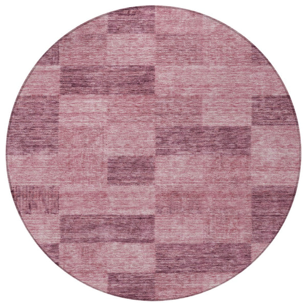 Homeroots 3' Beige And Gray Geometric Washable Area Rug - Perfect For Indoor And Outdoor Spaces, Stylish & Durable 8' Round Polyester 604859
