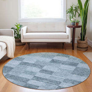 Homeroots 3' Beige And Gray Geometric Washable Area Rug - Perfect For Indoor And Outdoor Spaces, Stylish & Durable 8' Round Polyester 604865