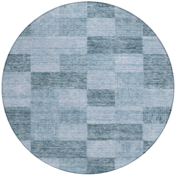 Homeroots 3' Beige And Gray Geometric Washable Area Rug - Perfect For Indoor And Outdoor Spaces, Stylish & Durable 8' Round Polyester 604865