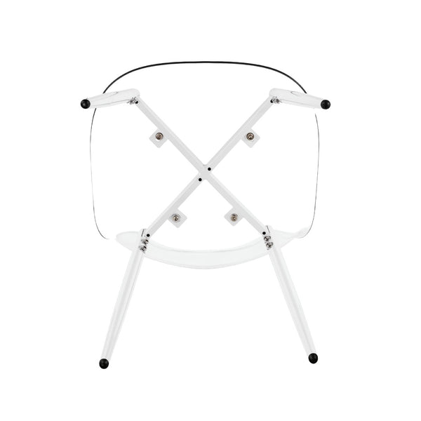 English Elm Dining Chair Set of 4 Ghost Style Acrylic Seat with Slim Metal Legs for Modern Spaces W234P417568