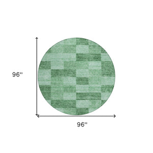 Homeroots 3' Beige And Gray Geometric Washable Area Rug - Perfect For Indoor And Outdoor Spaces, Stylish & Durable 8' Round Polyester 604871