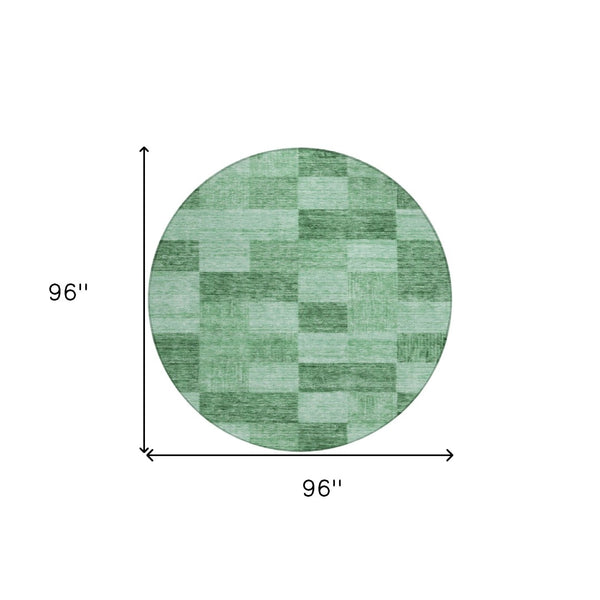 Homeroots 3' Beige And Gray Geometric Washable Area Rug - Perfect For Indoor And Outdoor Spaces, Stylish & Durable 8' Round Polyester 604871