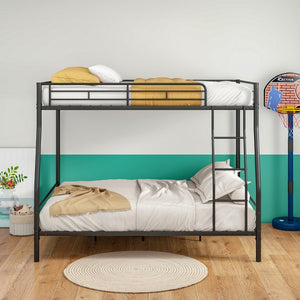 English Elm Heavy Duty Steel Full Over Queen Bunk Bed Adult Guest Room Powder Coat Frame W840S00001