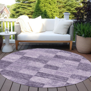 Homeroots 3' Beige And Gray Geometric Washable Area Rug - Perfect For Indoor And Outdoor Spaces, Stylish & Durable 8' Round Polyester 604889