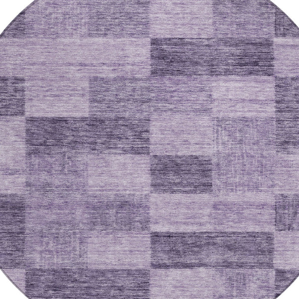 Homeroots 3' Beige And Gray Geometric Washable Area Rug - Perfect For Indoor And Outdoor Spaces, Stylish & Durable 8' Round Polyester 604889