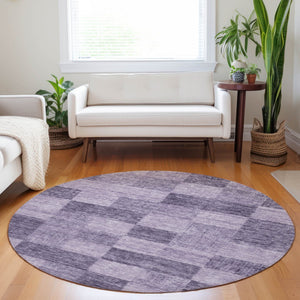Homeroots 3' Beige And Gray Geometric Washable Area Rug - Perfect For Indoor And Outdoor Spaces, Stylish & Durable 8' Round Polyester 604889