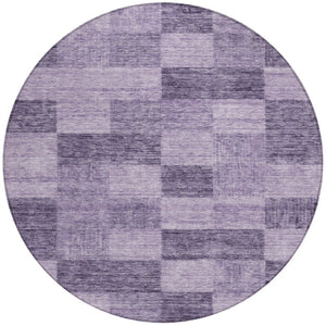 Homeroots 3' Beige And Gray Geometric Washable Area Rug - Perfect For Indoor And Outdoor Spaces, Stylish & Durable 8' Round Polyester 604889