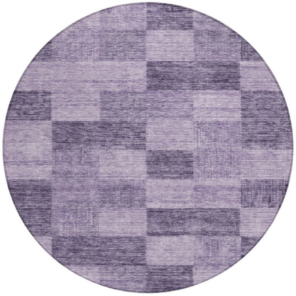 Homeroots 3' Beige And Gray Geometric Washable Area Rug - Perfect For Indoor And Outdoor Spaces, Stylish & Durable 8' Round Polyester 604889