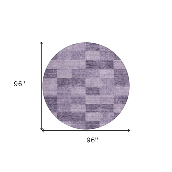 Homeroots 3' Beige And Gray Geometric Washable Area Rug - Perfect For Indoor And Outdoor Spaces, Stylish & Durable 8' Round Polyester 604889